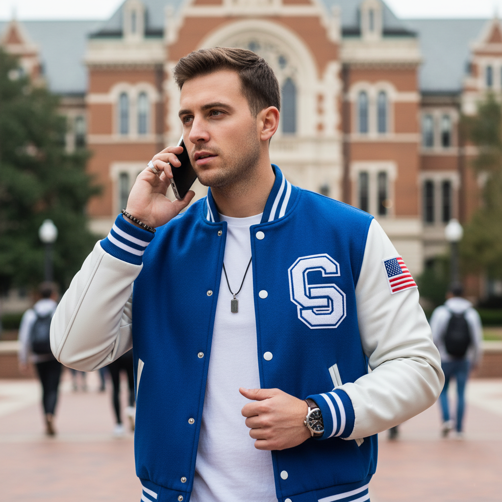Georgia State Letterman Jacket β Classic Routine Jackets for Students