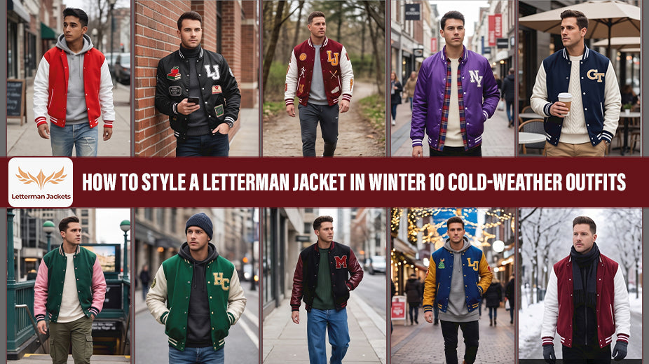 How to Style a Letterman Jacket in Winter 10 Cold-Weather Outfits