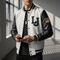 Letterman Jacket Black White, Timeless Varsity Look | XS-6XL