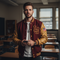 Maroon & Gold Letterman Jacket for Boys – School Varsity Look