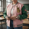 Pink and Green Letterman Jacket – College Girls Varsity Style