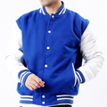 Royal Blue Letterman Jacket Leather Arms And Wool Body Varsity Jacket