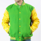 Kelly Green Letterman Jacket – Premium Wool & Leather Varsity