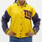 Women New York Giants Varsity Jacket Yellow Wool Body And Purple Leather Arms